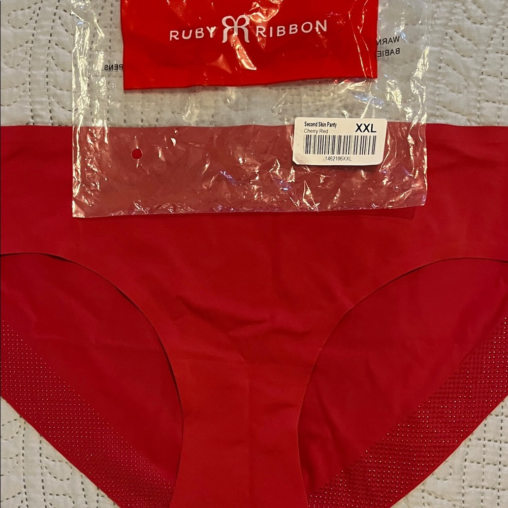 Ruby Ribbon Bold Red Second Skin Panty